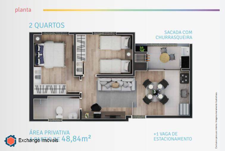 Apartamento à venda com 2 quartos, 48m² - Foto 7