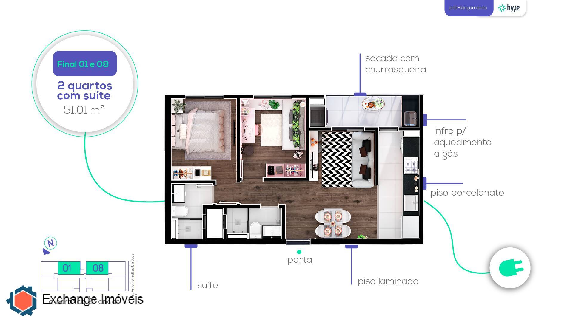 Apartamento à venda com 2 quartos, 48m² - Foto 6