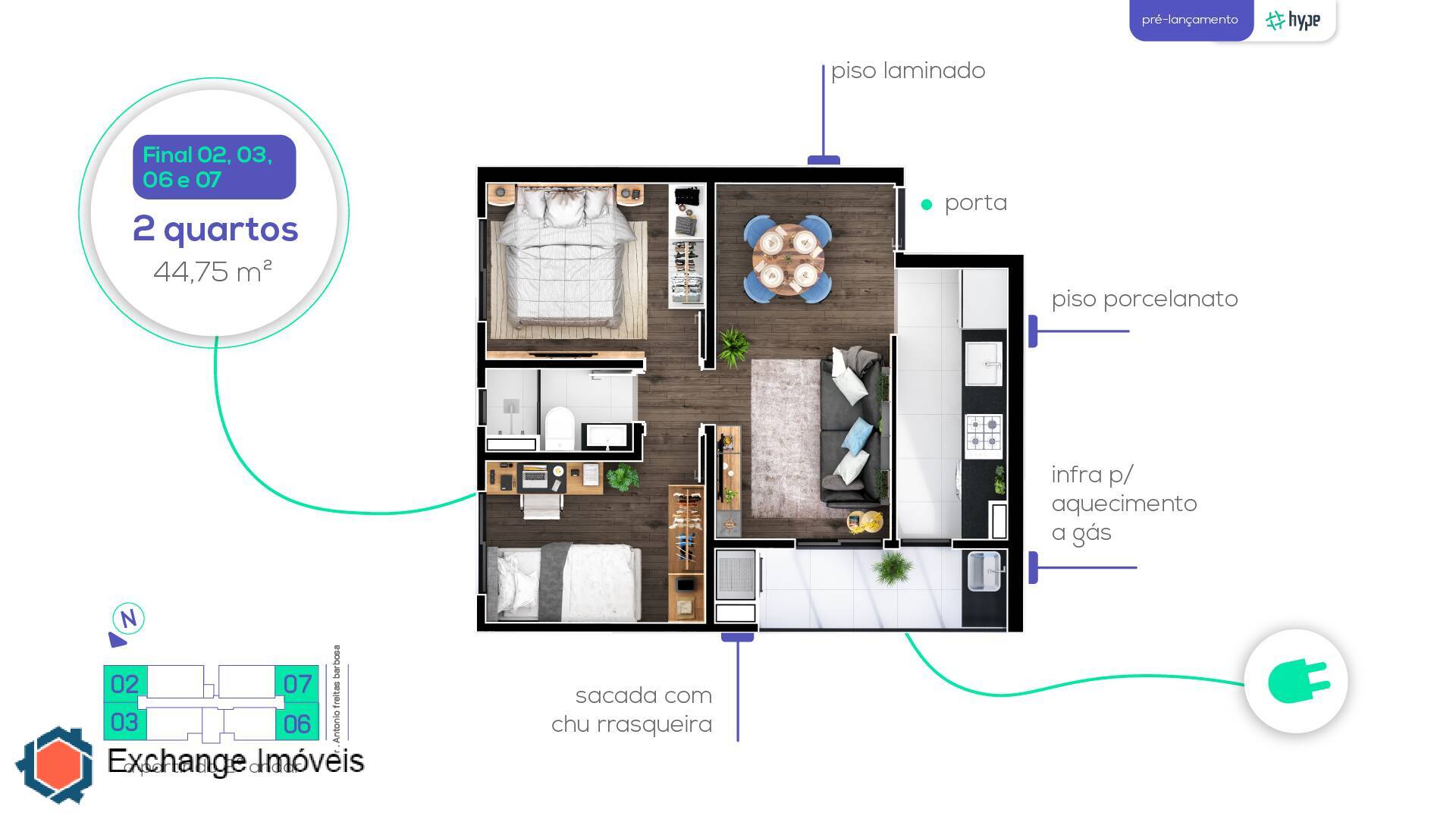 Apartamento à venda com 2 quartos, 48m² - Foto 10