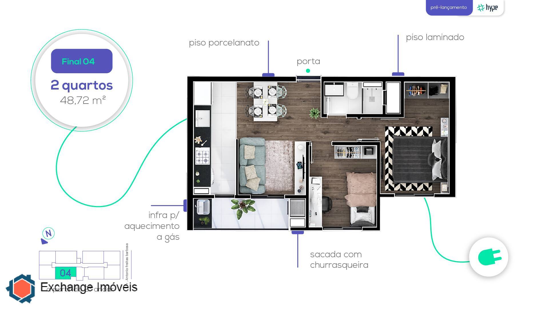 Apartamento à venda com 2 quartos, 48m² - Foto 15