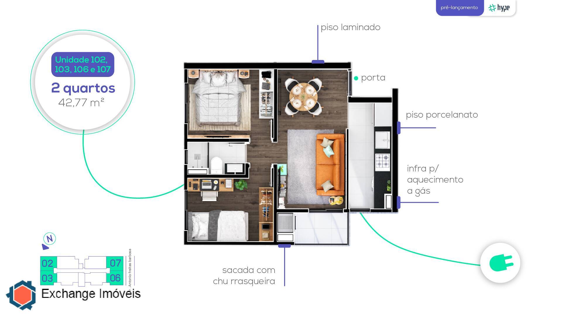 Apartamento à venda com 2 quartos, 48m² - Foto 25