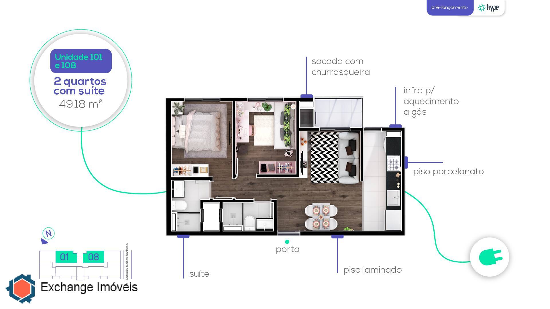 Apartamento à venda com 2 quartos, 48m² - Foto 23