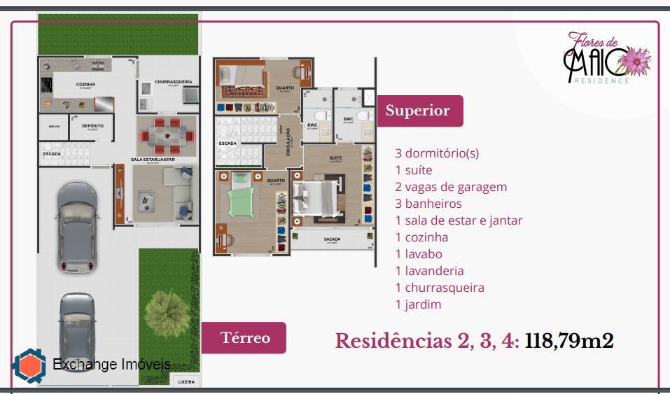 Sobrado à venda com 3 quartos, 118m² - Foto 2